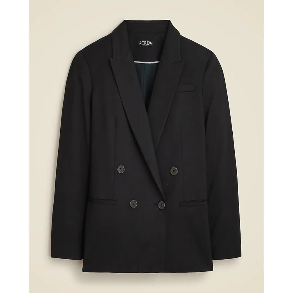 J Crew Relaxed Double Breasted City Twill Blazer NWT